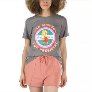 Rare The Simpsons x Vans collab short sleeve shirt size M